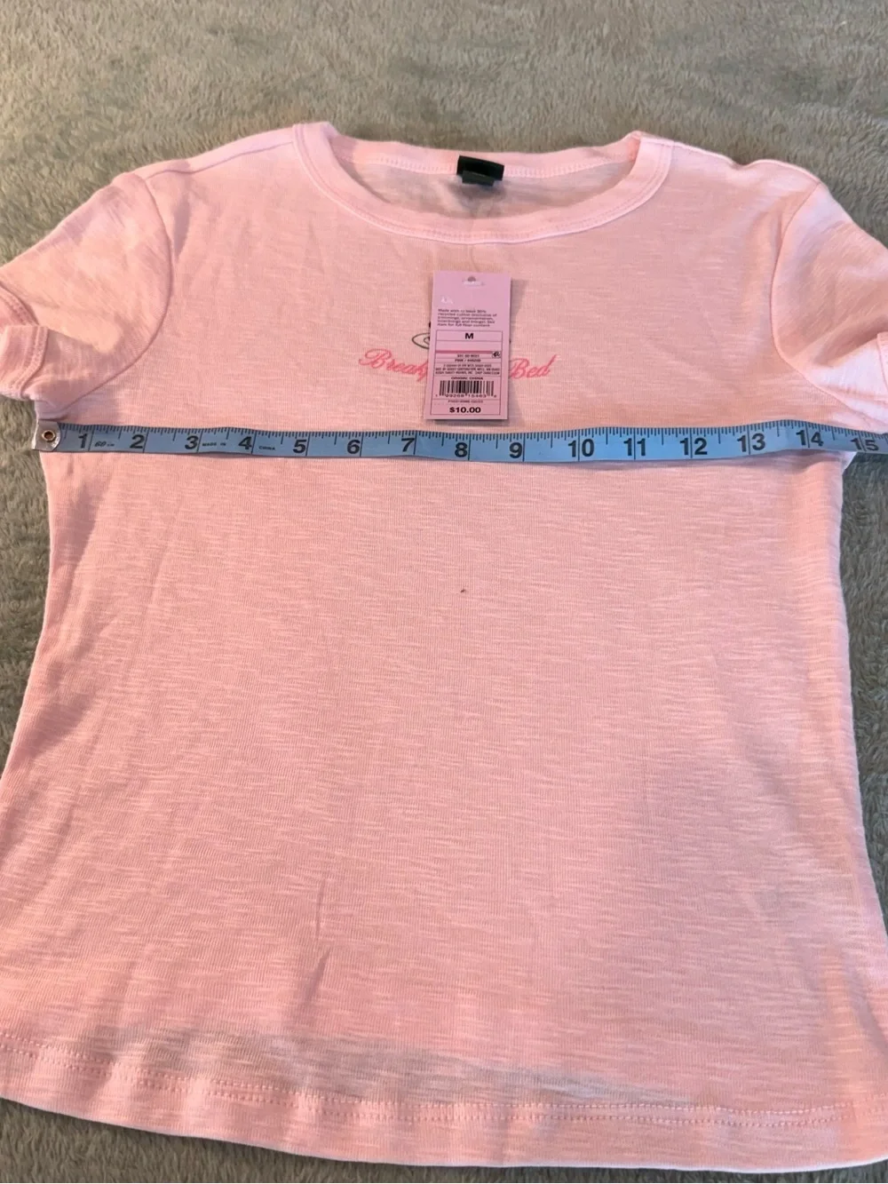 Wild Fable Breakfast In Bed Baby Pink Graphic Tee Women’s Medium NWT